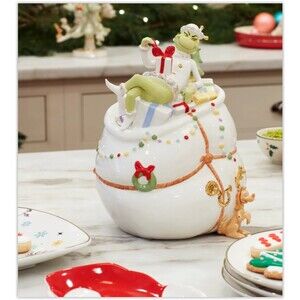 NIB Lenox 894169 Merry Grinchmas GRINCH 9" Porcelain Cookie Jar